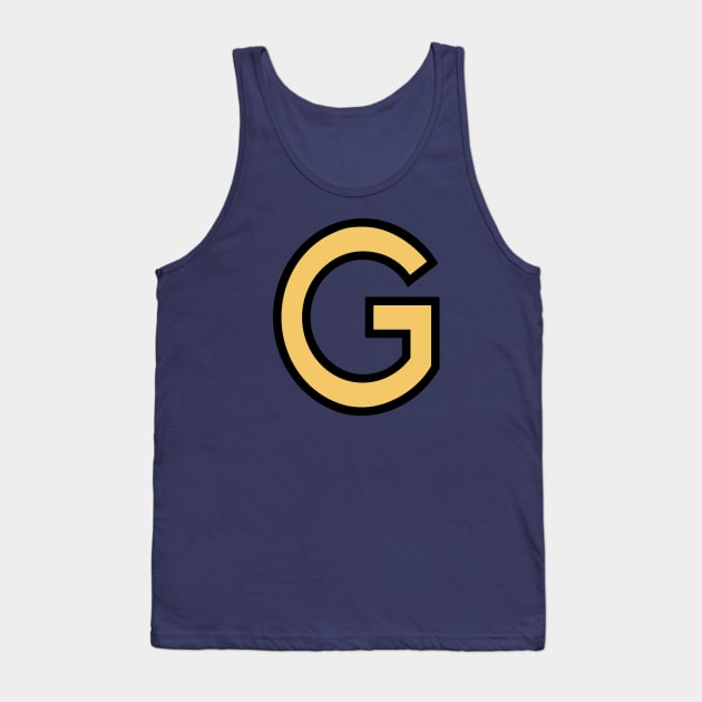 Funky Yellow Letter G Tank Top by Thespot